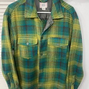 BDG Green and Yellow Plaid Shirt